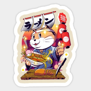 hello ramen cream colors Sticker